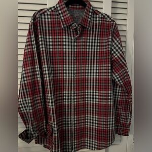 Tasso Elba men’s button down shirt. Sz XL (17-17.5) 100% cotton.